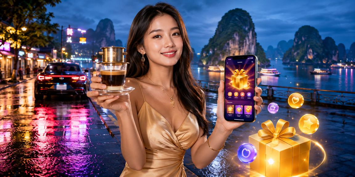 Cà phê Hạ Long minh họa trải nghiệm đọc tiền thưởng trên điện thoại