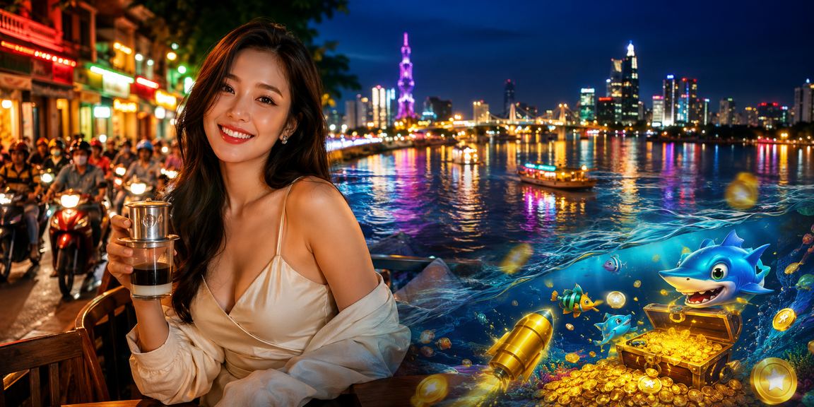 Không gian Mekong với cà phê Việt Nam minh họa thanh toán casino